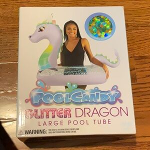POOL CANDY GLITTER DRAGON LARGE POOL TUBE NWT
